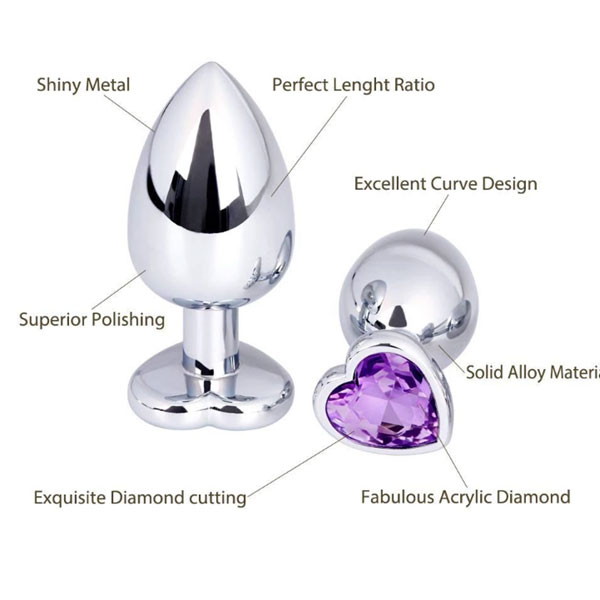 3 Piece Heart Shape Anal Plug 4 3 Piece Heart Shape Anal Plug - Image 4