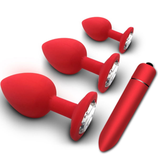4 piece sets Anal Plug and Vibrator for Beginner 3 4 piece sets Anal Plug and Vibrator for Beginner - Image 3