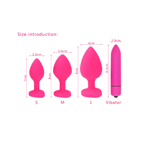 4 piece sets Anal Plug and Vibrator for Beginner 6 4 piece sets Anal Plug and Vibrator for Beginner - Image 6